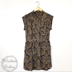 Broadway & Broome Paisley Short Sleeve Dress